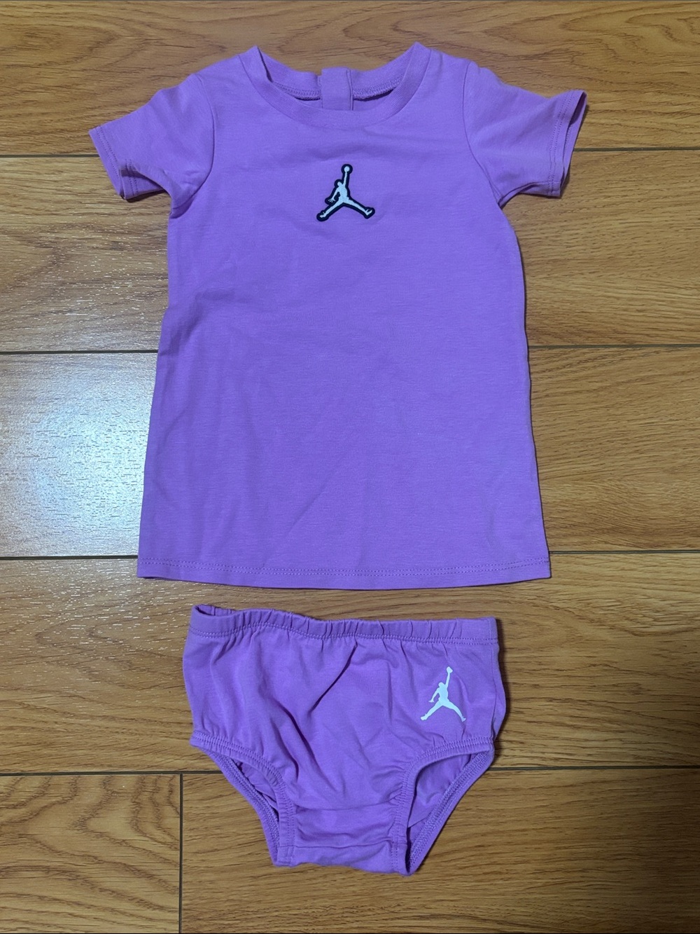 Jordan Kids Purple Tee and Briefs Two-Piece Set